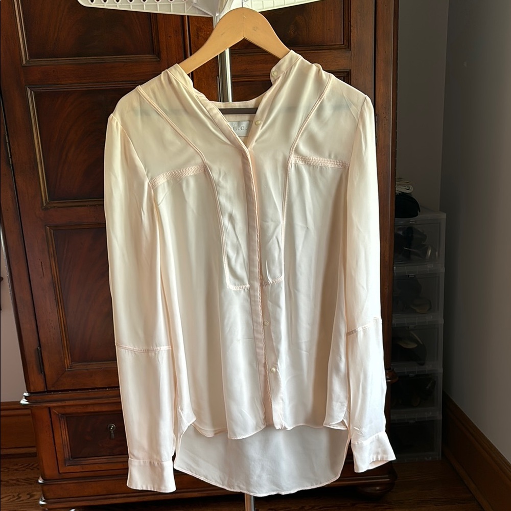 ALC Cream Long Sleeve Buttoned Blouse